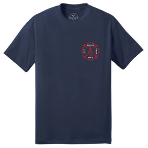 San Diego Fire Department Station 4 Swinging Friar Tee Navy Front