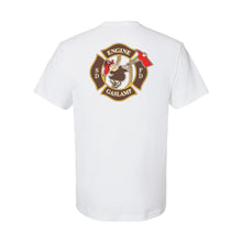 Load image into Gallery viewer, San Diego Fire Department Station 4 Swinging Friar Tee White
