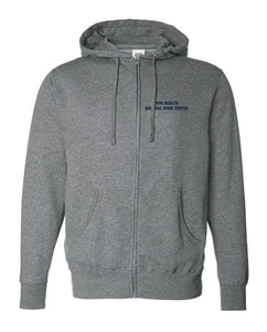 UCSD Burn Center Zip Sweatshirt Gunmetal Front